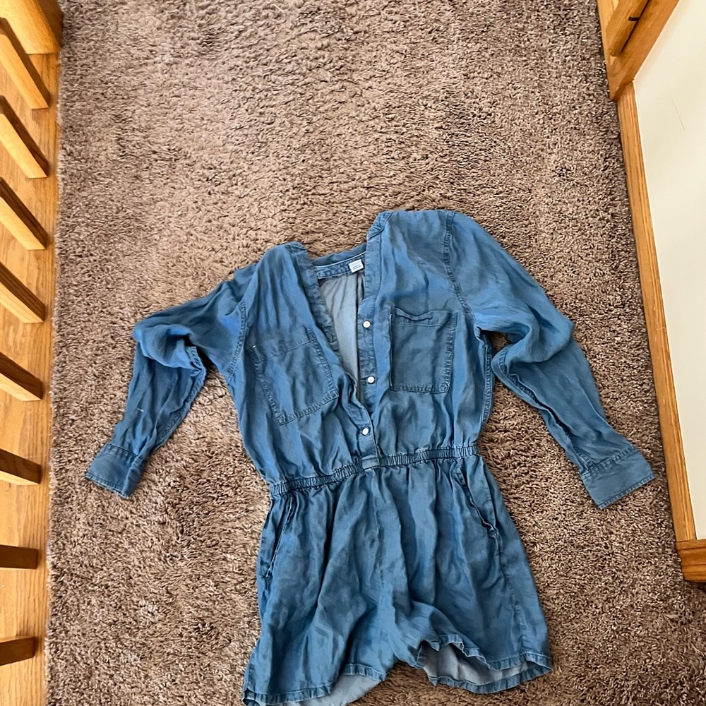 old navy denim romper